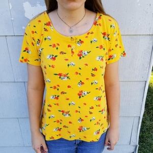 Rebecca Malone Yellow Floral Women's Tee